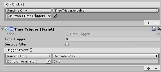 Time Trigger Event using with button click, Time Trigger Event usando com o click de um botão